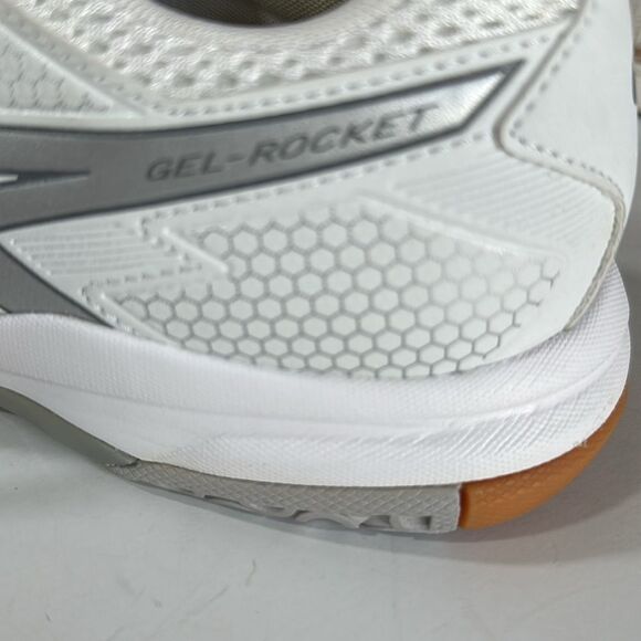 ASICS Women's GEL-Rocket 8 Volleyball Shoes White/Silver Size 10.5 - Picture 8 of 14